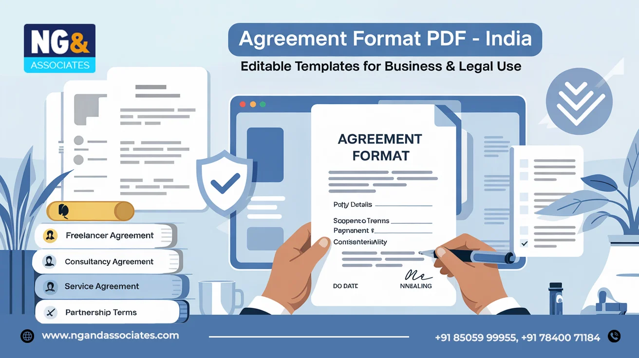 Legal agreement templates in India including NDA, lease, MoU, partnership and consultancy formats in PDF