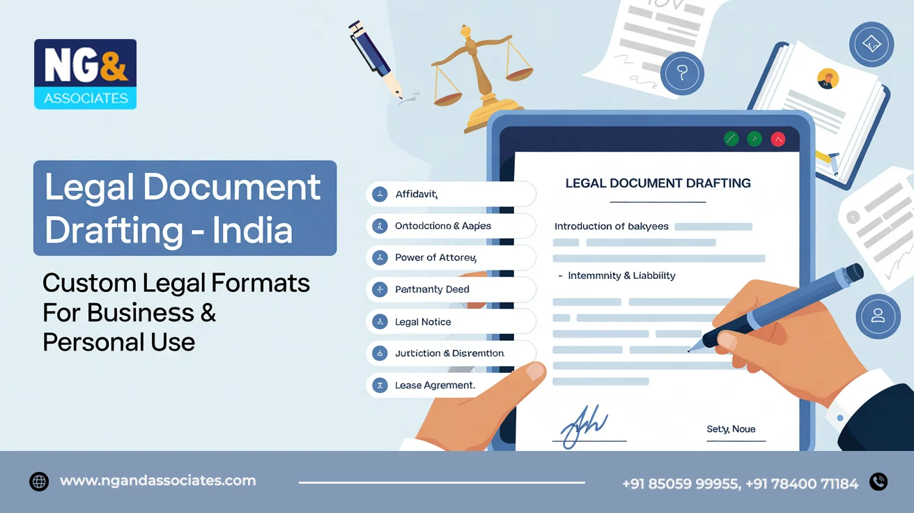 Legal document formats and templates for Indian startups including MoUs, contracts, privacy policies and company policies